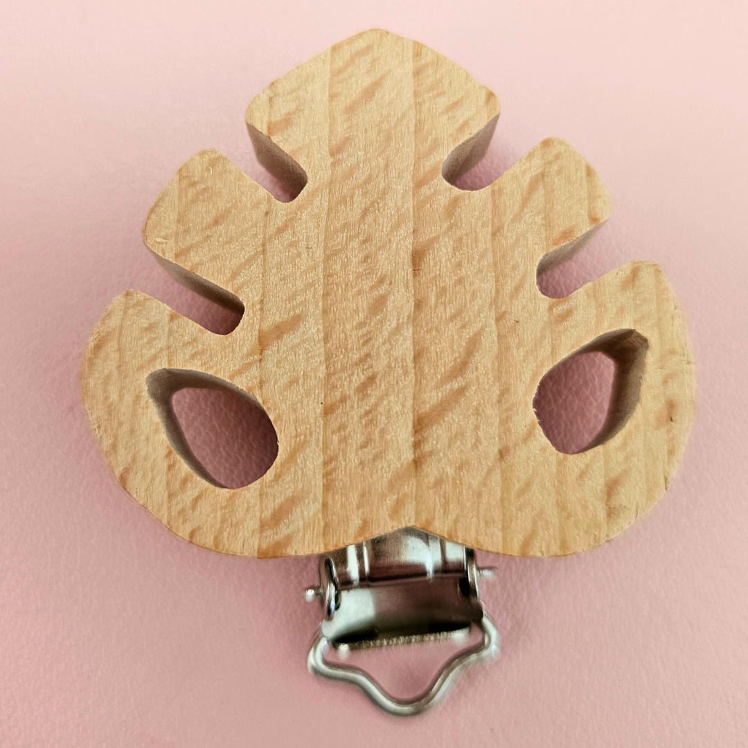 Schnullerkette-Pur Dino mit Gravur - LovelyMoments