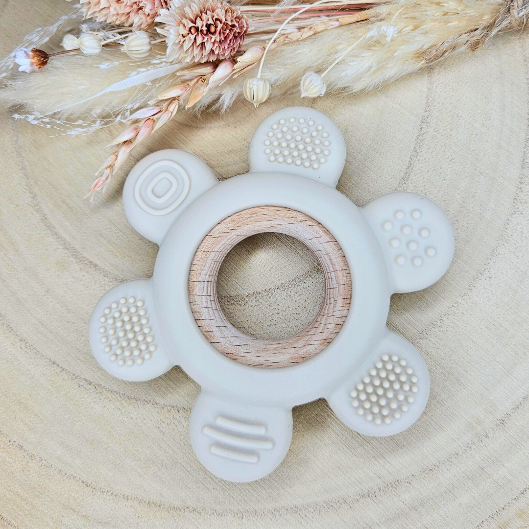 Beißring  Blume Silikon/Holz - LovelyMoments