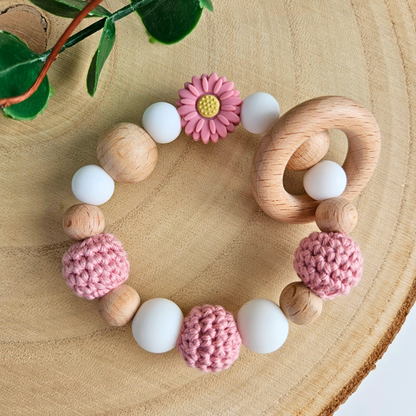 Schnullerkette-Blümchen Pur-Set - LovelyMoments