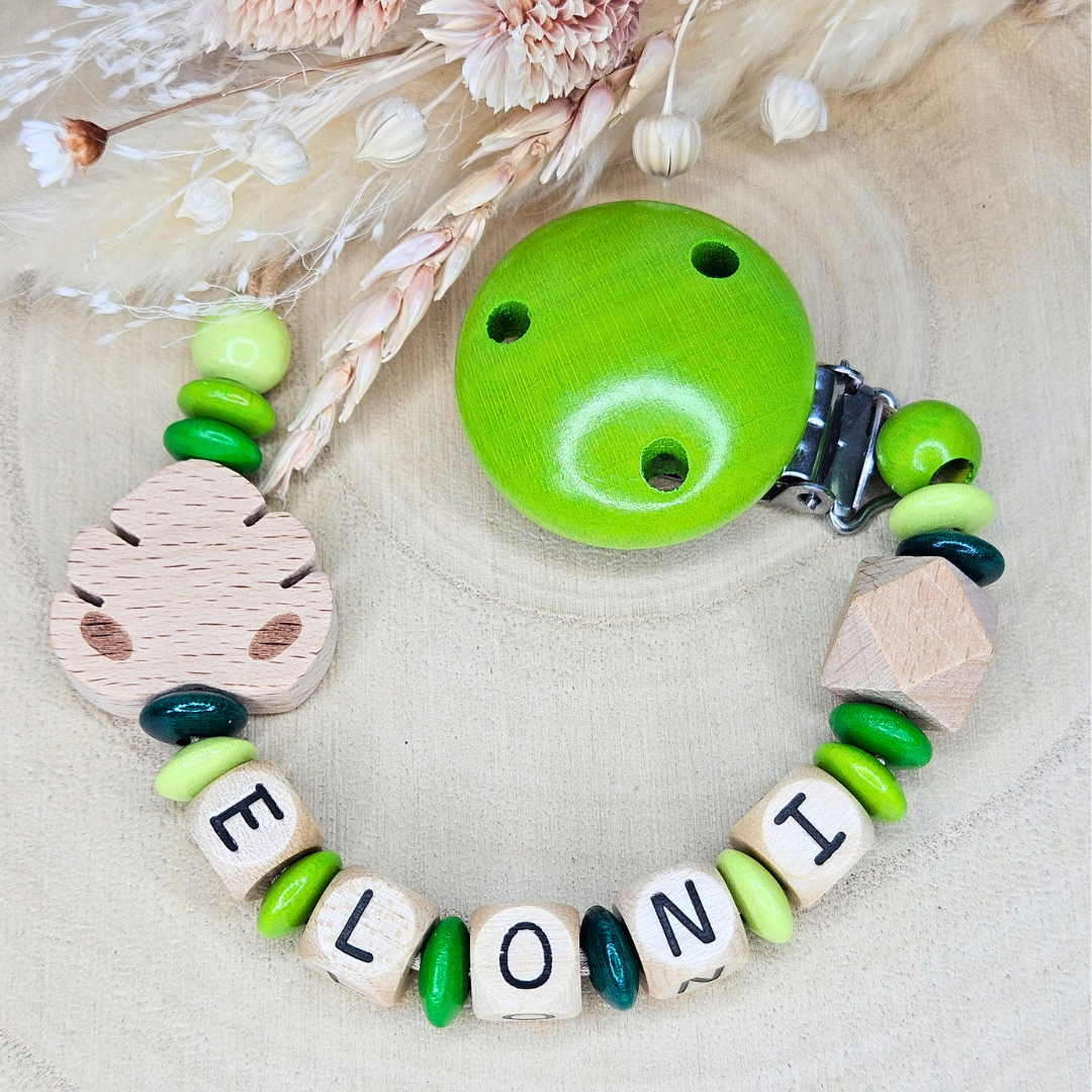 Schnullerkette-Holz Natur-Tierchen - LovelyMoments