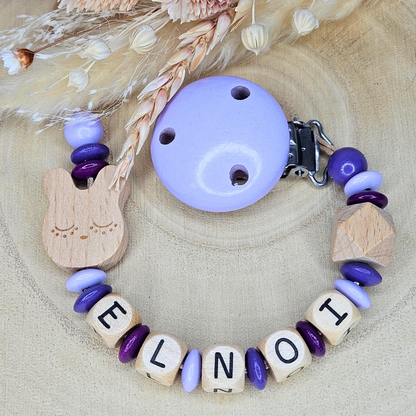 Schnullerkette-Holz Natur-Tierchen - LovelyMoments