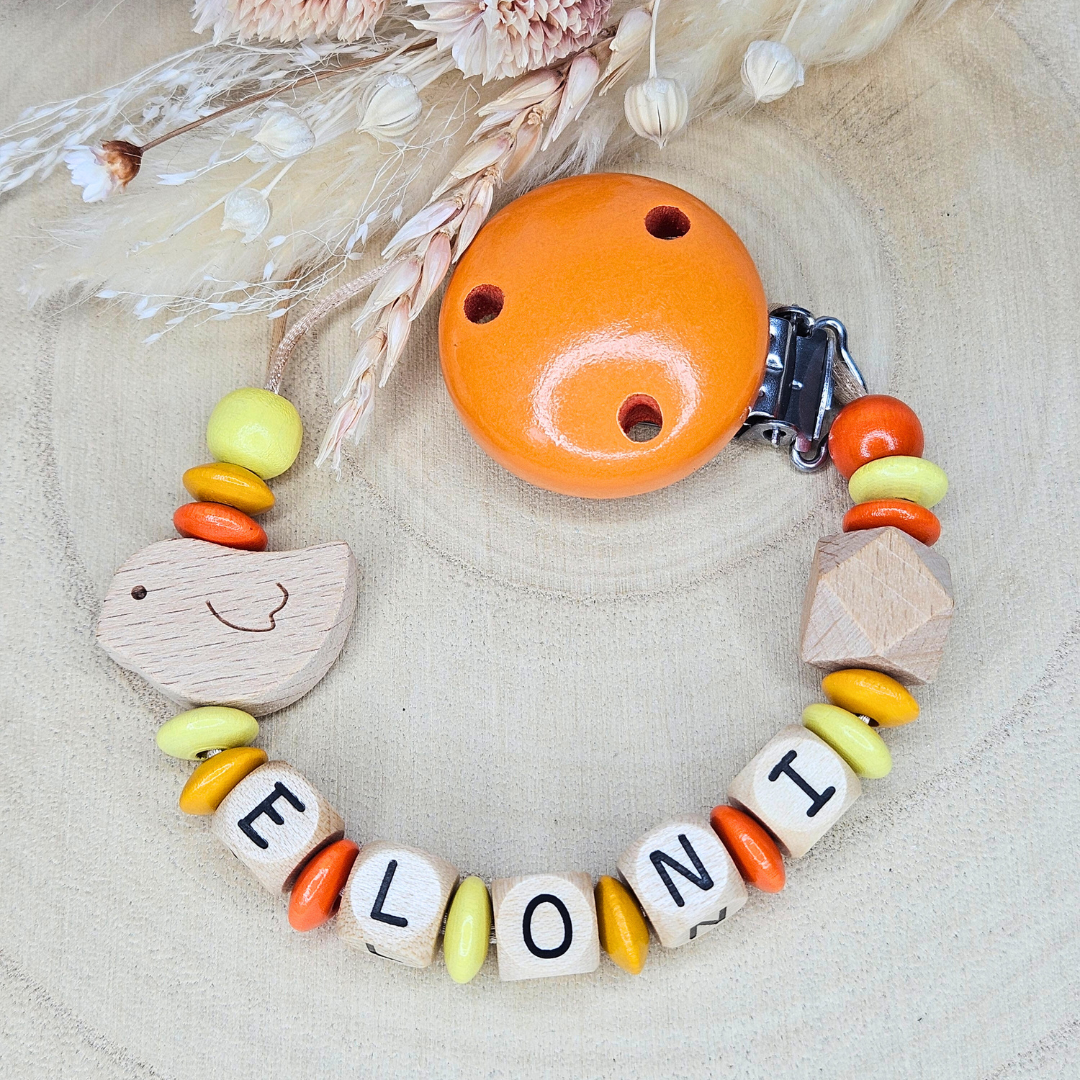 Schnullerkette-Holz Natur-Tierchen - LovelyMoments