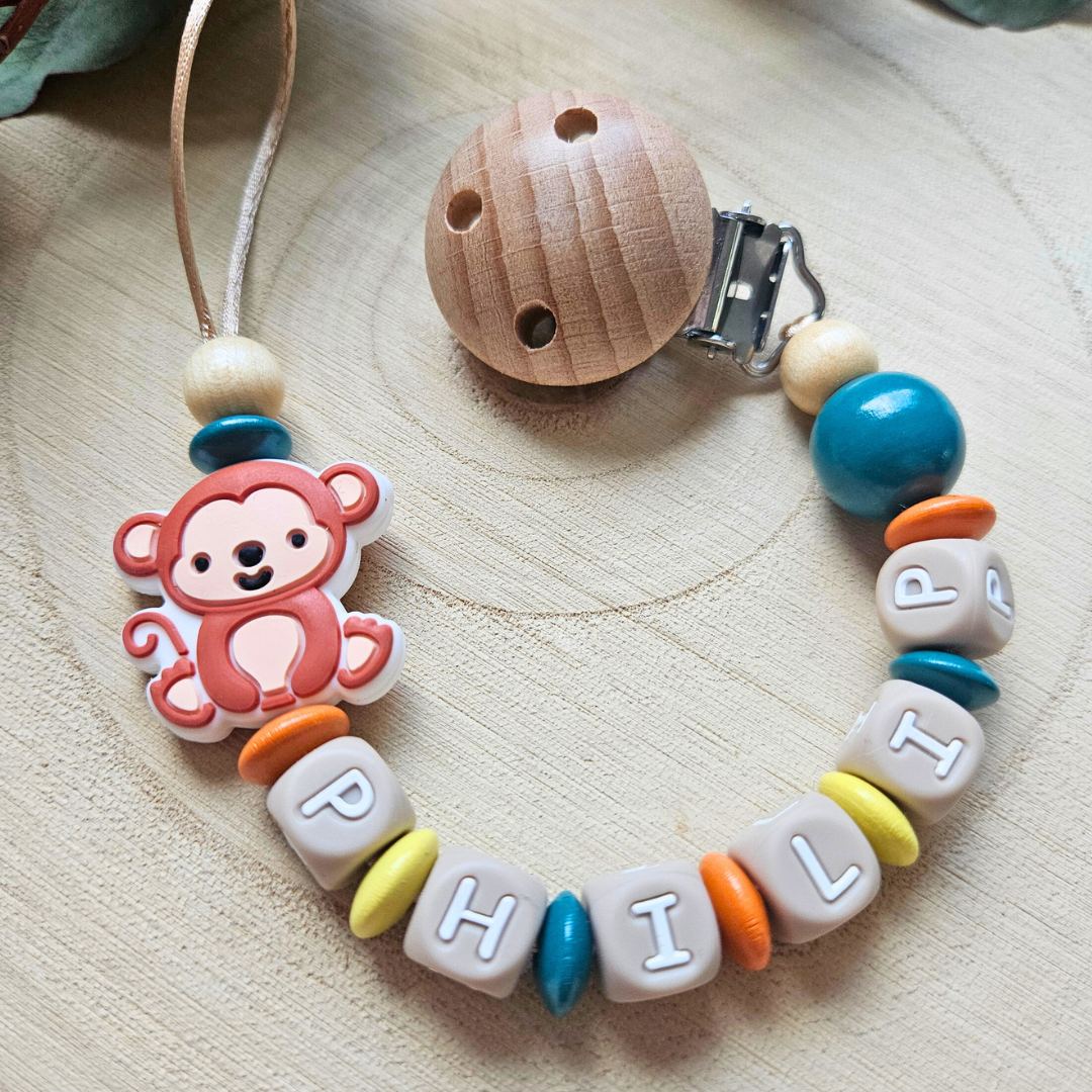 Schnullerkette-Safari Tiere - LovelyMoments