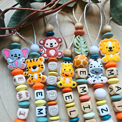Schnullerkette-Safari Tiere - LovelyMoments
