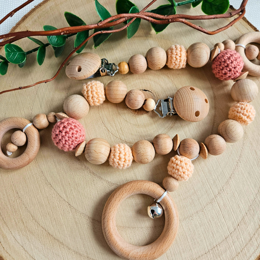 Schnullerkette-Häkel-Perle Set - LovelyMoments