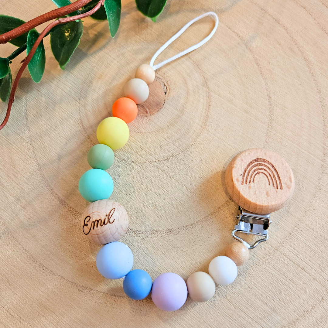 Schnullerkette-Regenbogen - LovelyMoments