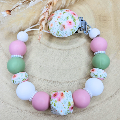 Schnullerkette-Rosé Luxus - LovelyMoments