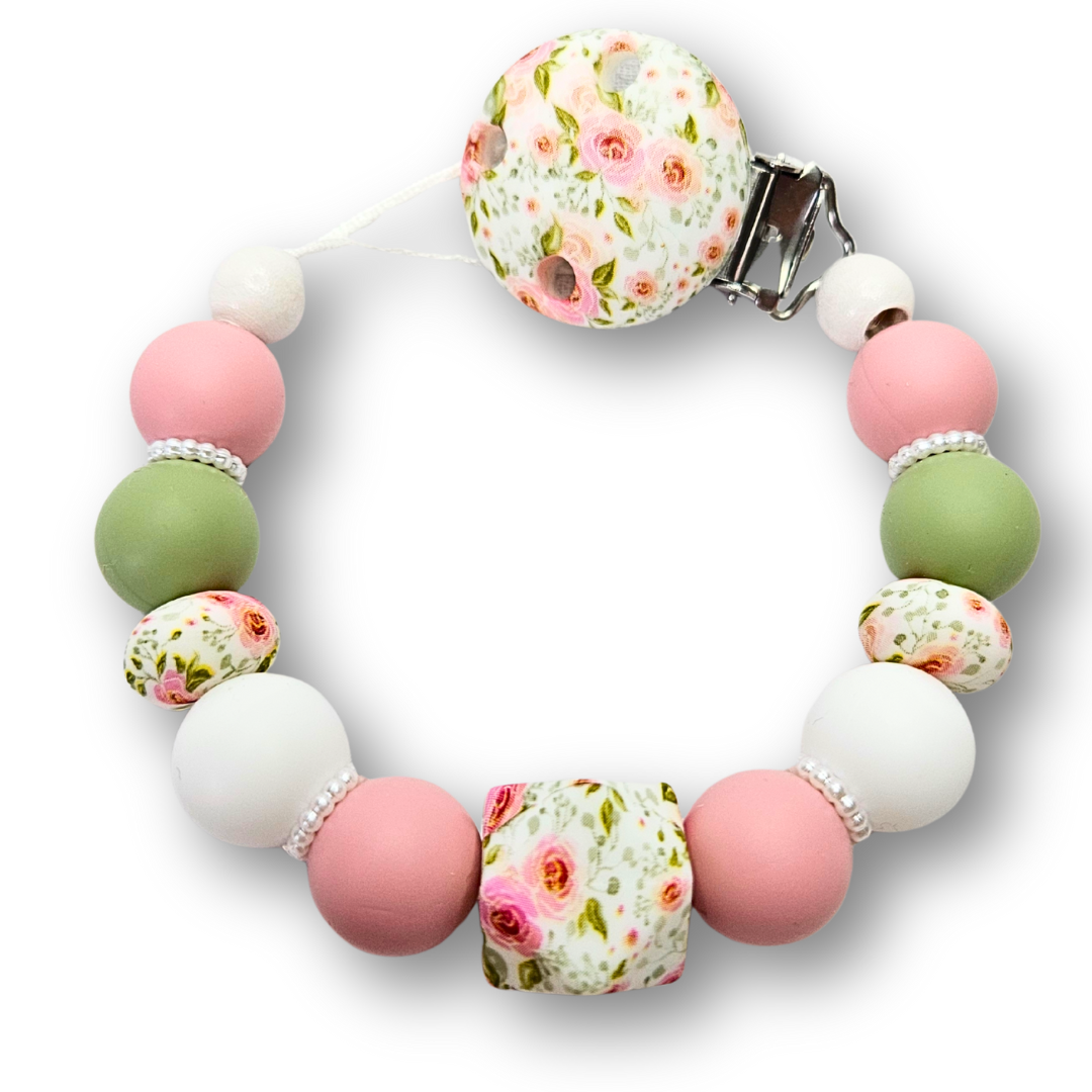 Schnullerkette-Rosé Luxus - LovelyMoments