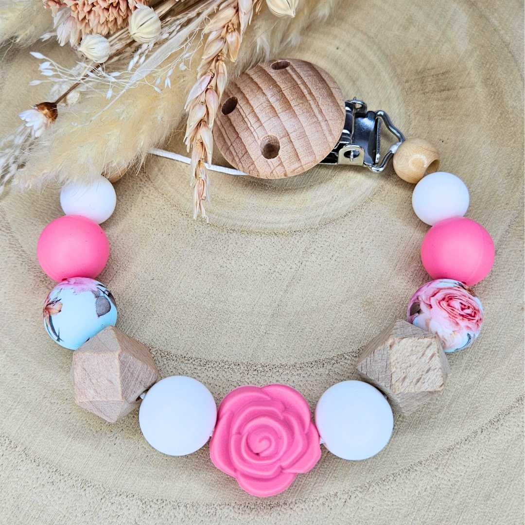 Schnullerkette-Rose - LovelyMoments