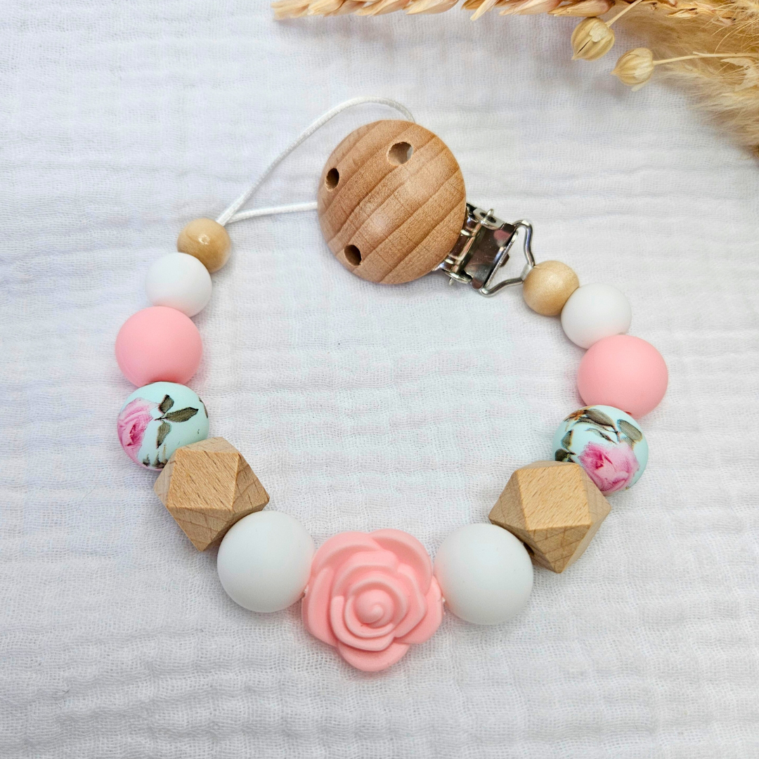 Schnullerkette-Rose - LovelyMoments