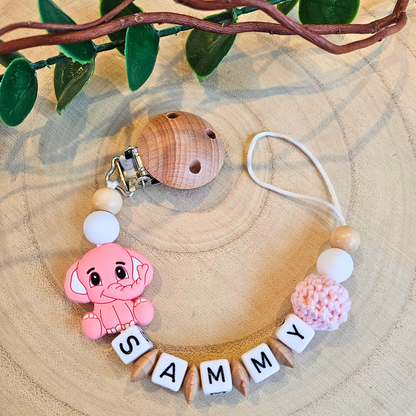 Schnullerkette-Elefant - LovelyMoments