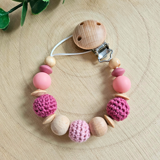 Schnullerkette-Häkel-Perle Set - LovelyMoments
