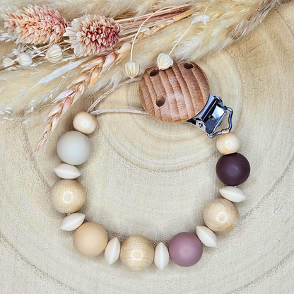 Schnullerkette-Silikonperlen 4 Farben - LovelyMoments