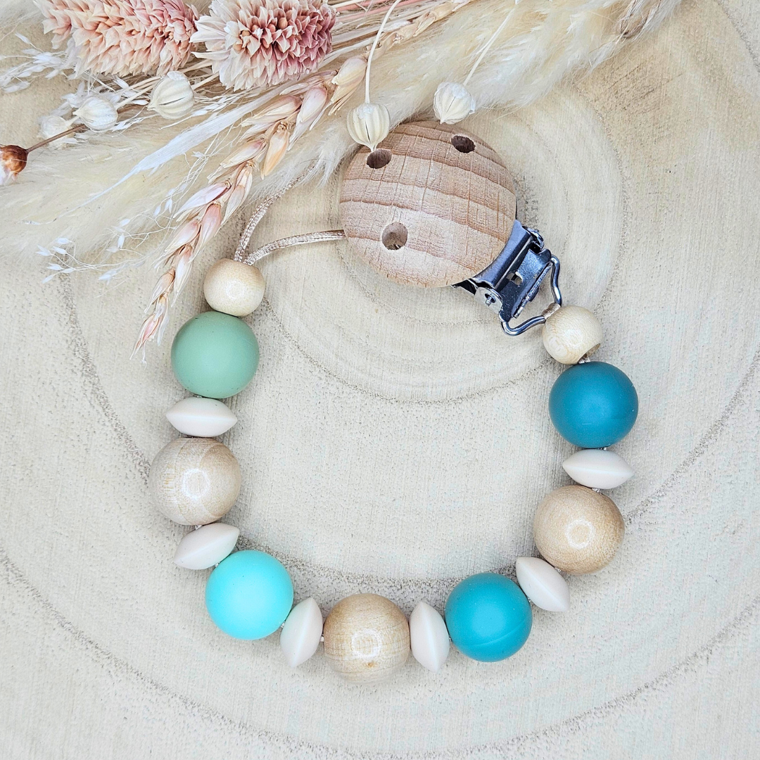 Schnullerkette-Silikonperlen 4 Farben - LovelyMoments