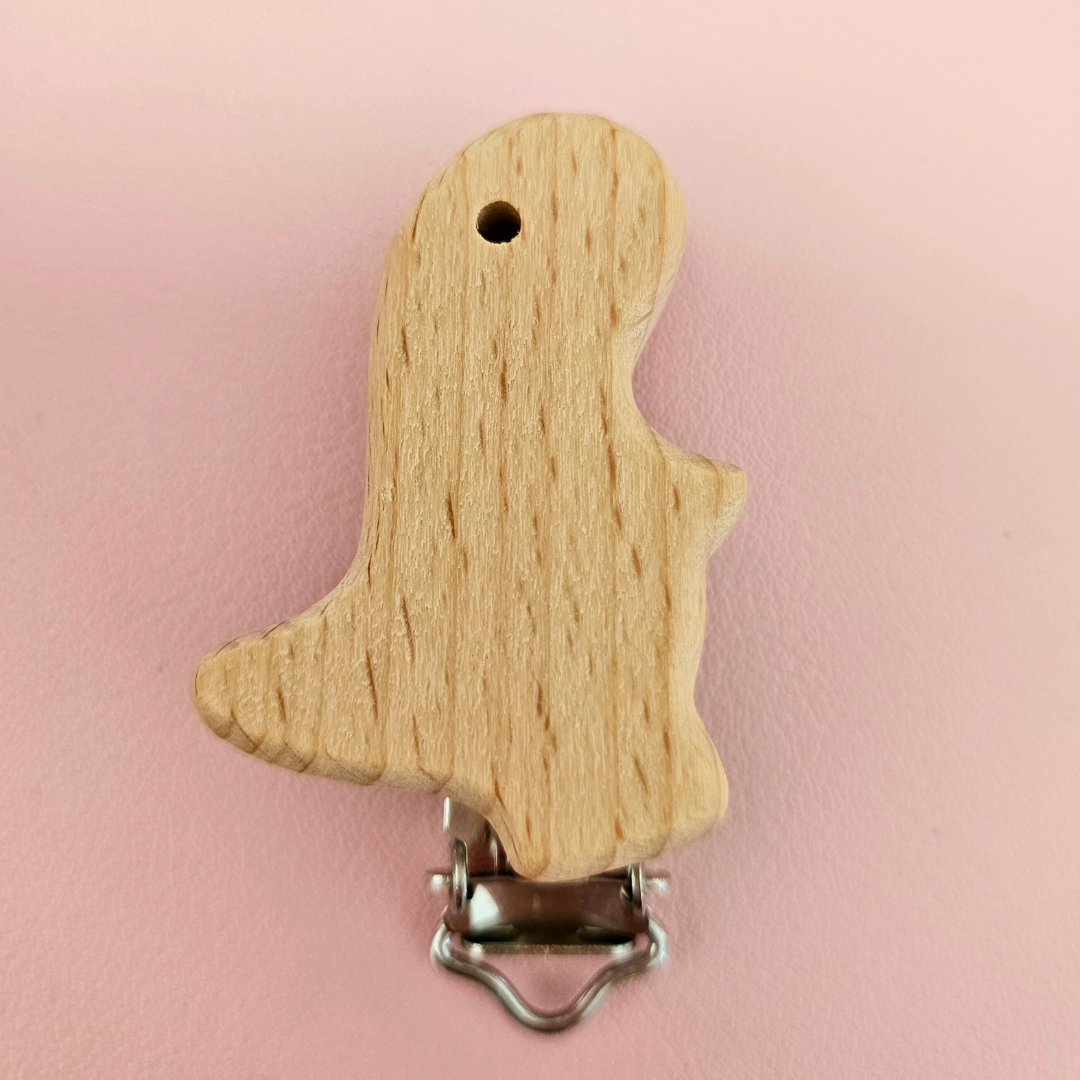Schnullerkette-Pur Dino mit Gravur - LovelyMoments